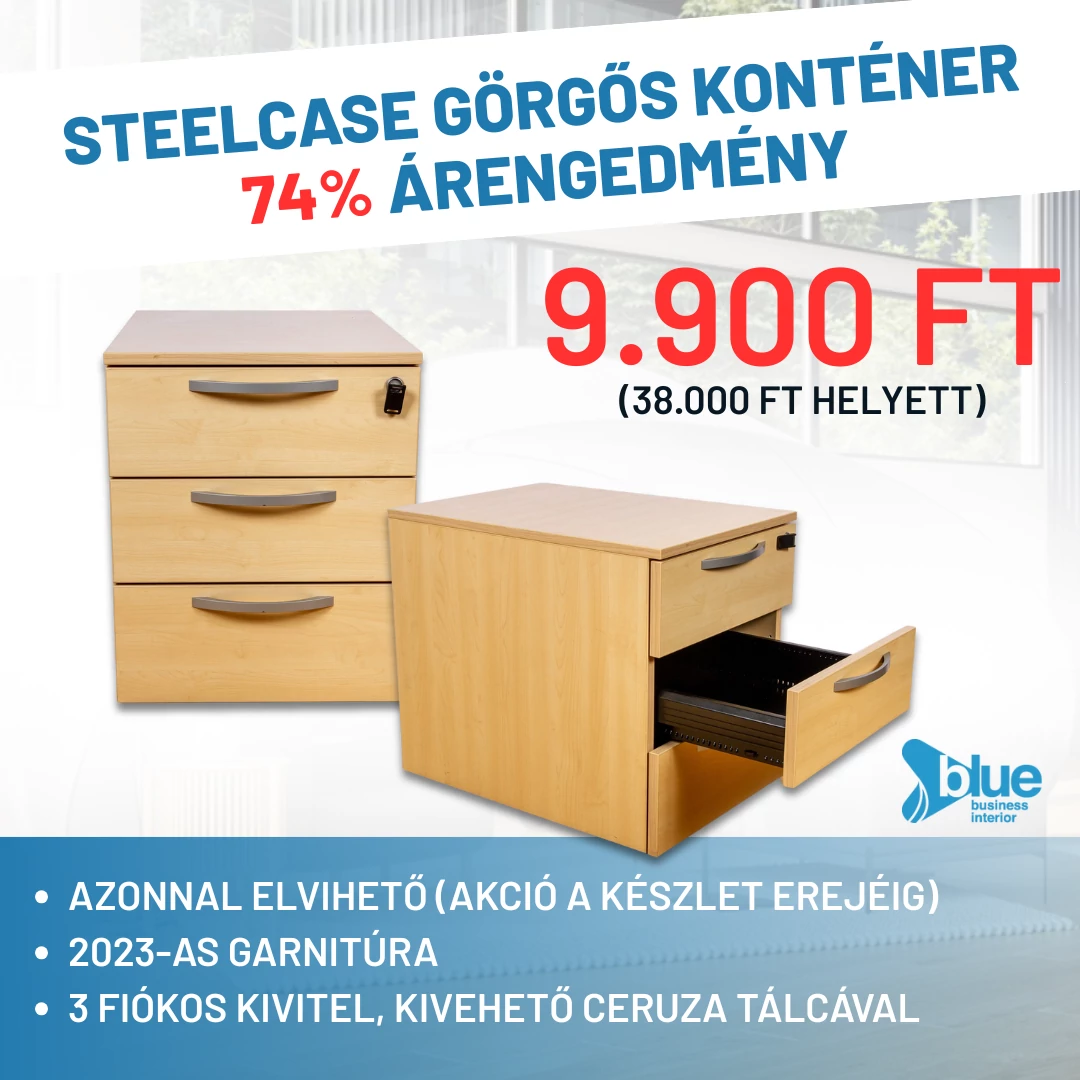 Steelcase görgős konténer TT-06